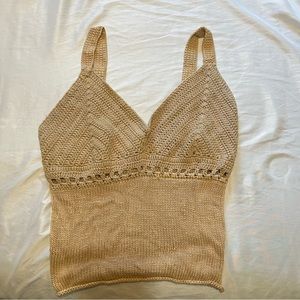 Large knit tank top